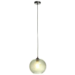 Wohnen Lampen & Leuchten*Pendelleuchte mit grünem Glas Kuppel Schirm - Buleria