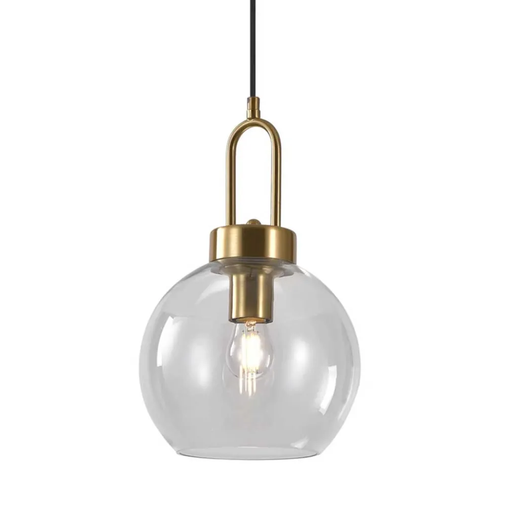 Wohnen Lampen & Leuchten*Pendelleuchte mit Kugelschirm Glas Klar - Habanna