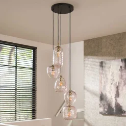 Wohnen Pendelleuchte mit verschiedenen Glasschirmen - Frecona