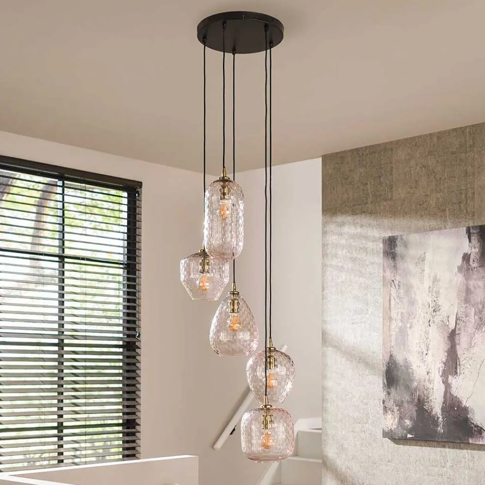 Wohnen Pendelleuchte mit verschiedenen Glasschirmen - Frecona