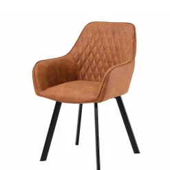 Wohnen Schwarze Möbel|Tische*4-Personen-Essgruppe mit Tischsesseln - Zuzi (fünfteilig)