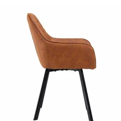 Wohnen Schwarze Möbel|Tische*4-Personen-Essgruppe mit Tischsesseln - Zuzi (fünfteilig)