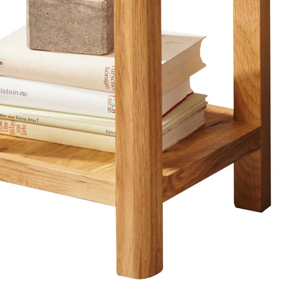 Wohnen Telefontische*Pflanzenhocker aus Wildeiche Massivholz - Uvinessa