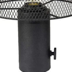 Wohnen Lampen & Leuchten*Pilz Design Tischlampe in Schwarz Metall - Janie