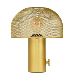 Wohnen Lampen & Leuchten*Pilzdesign Tischleuchte in Gold Metall - Enderbury