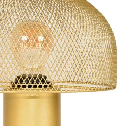 Wohnen Lampen & Leuchten*Pilzdesign Tischleuchte in Gold Metall - Enderbury