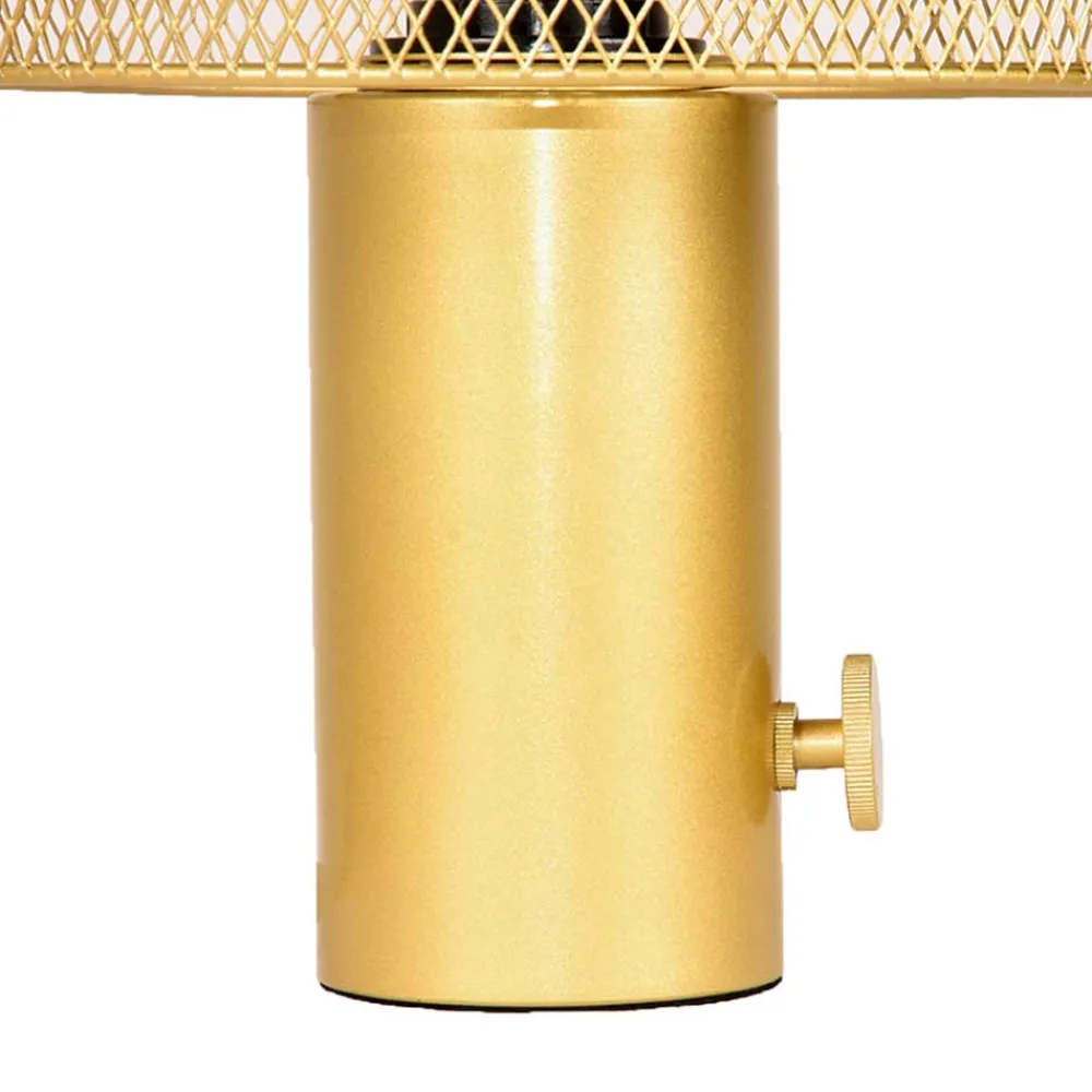 Wohnen Lampen & Leuchten*Pilzdesign Tischleuchte in Gold Metall - Enderbury