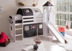 Kinder Wohnen Piratenbett Barbossa in Weiß