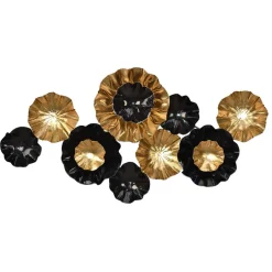 Wohnen Wandbilder*Plastische Wanddekoration Metall Rosetten - Mezera