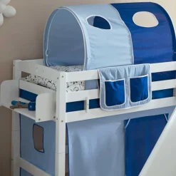 Kinder Wohnen Podest Rutschebett in Weiß Buchenholz - Balanza