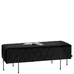 Wohnen Bettbänke|Sitzbank*Polsterbank aus Samt mit Rautensteppung - Silo