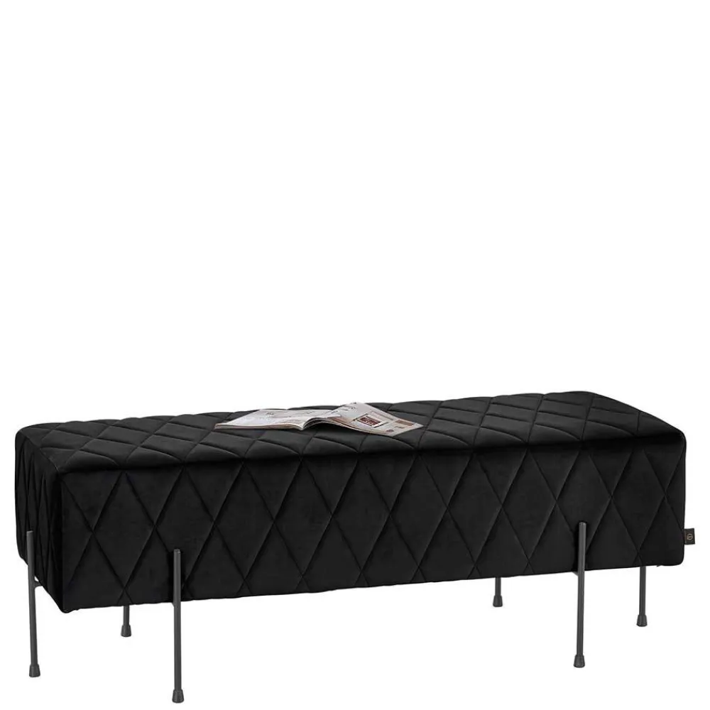 Wohnen Bettbänke|Sitzbank*Polsterbank aus Samt mit Rautensteppung - Silo