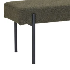 Wohnen Esszimmerbänke|Sitzbank*Polsterbank in Dunkelgrün Boucle - Barahona