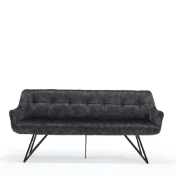 Wohnen Polsterbank mit Armlehnen in Anthrazit - Mascaro