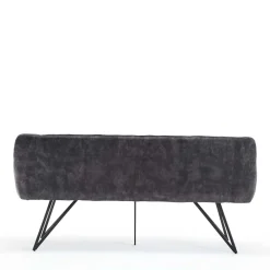 Wohnen Polsterbank mit Armlehnen in Anthrazit - Mascaro