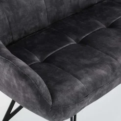 Wohnen Polsterbank mit Armlehnen in Anthrazit - Mascaro