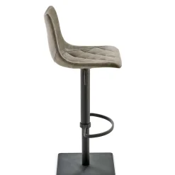 Wohnen Barhocker|Hocker*Polster-Barstuhl in Schlamm & Schwarz - Ossika