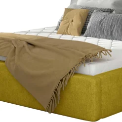 Wohnen Jugendbetten*Polsterbett in Currygelb Stoffbezug - Rosiblo