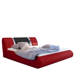 Wohnen Jugendbetten*Polsterbett in Rot mit Schwarz - Hawaian