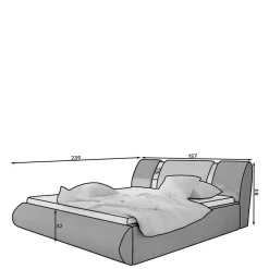 Wohnen Jugendbetten*Polsterbett in Rot mit Schwarz - Hawaian