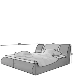 Wohnen Jugendbetten*Polsterbett in Rot mit Schwarz - Hawaian