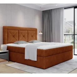 Wohnen Jugendbetten*Polsterbett in Rotbraun Vintage Optik - Bogor