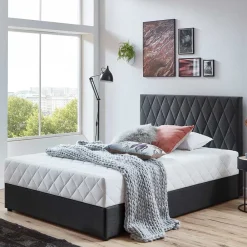 Wohnen Jugendbetten*Polsterbett mit Matratze H2 und Bettkasten - Marianne