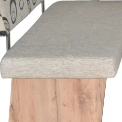 Wohnen Küchenbänke|Esszimmerbänke*Polster-Eckbank in Beigegrau und Eiche Natur - Saliva VII