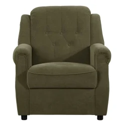 Wohnen Polstergarnitur in Dunkelgrün Flockstoff - Ramira (dreiteilig)