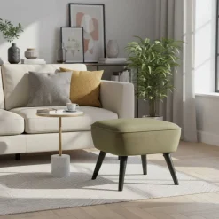 Wohnen Polsterhocker Emilina in Dunkelgrün