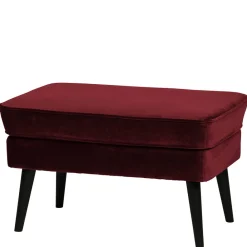 Wohnen Polsterhocker in Dunkelrot & Schwarz - Haenja