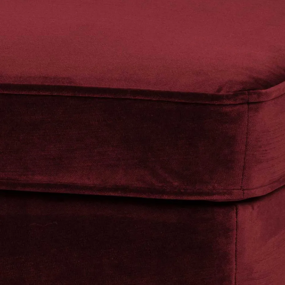 Wohnen Polsterhocker in Dunkelrot & Schwarz - Haenja