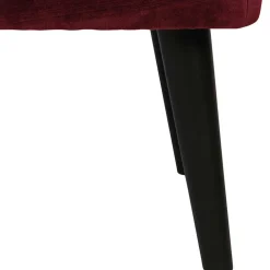 Wohnen Polsterhocker in Dunkelrot & Schwarz - Haenja