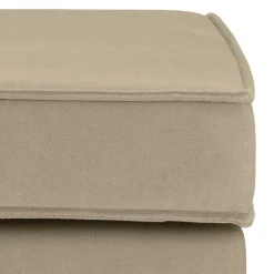 Wohnen Barhocker|Hocker*Polsterhocker in Khaki Samt - Afeiro