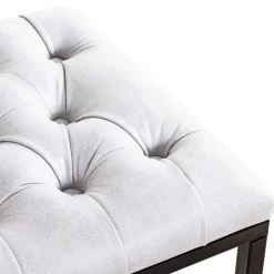 Wohnen Polsterhocker mit Knopfheftungen in Grau - Zalyna