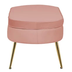 Wohnen Barhocker|Hocker*Polsterhocker mit Samtbezug in Rosa - Kumar