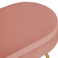 Wohnen Barhocker|Hocker*Polsterhocker mit Samtbezug in Rosa - Kumar