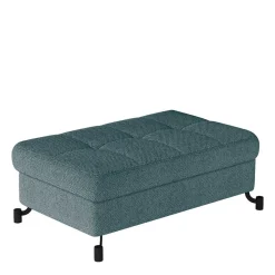 Wohnen Barhocker|Sessel & Hocker*Polsterhocker mit Truhe in Petrol Blau - Garisa