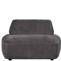 Wohnen Polsterhocker mit verstellbarer Rückenlehne in Dunkelgrau - Atan