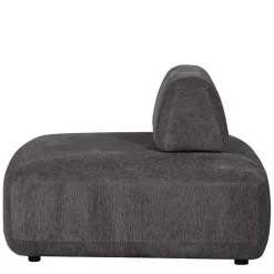 Wohnen Polsterhocker mit verstellbarer Rückenlehne in Dunkelgrau - Atan