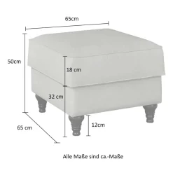 Wohnen Polstersessel & Hocker in Beige - Merandes (zweiteilig)