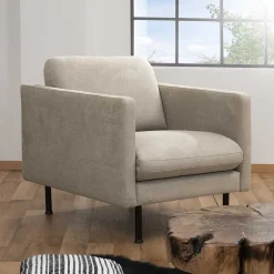 Wohnen Polstersessel in Beige mit Schwarz - Roco