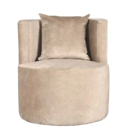 Wohnen Polstersessel in Beige Velours - Sealand