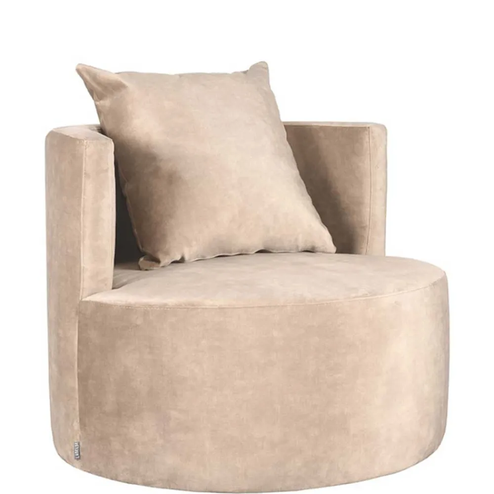 Wohnen Polstersessel in Beige Velours - Sealand