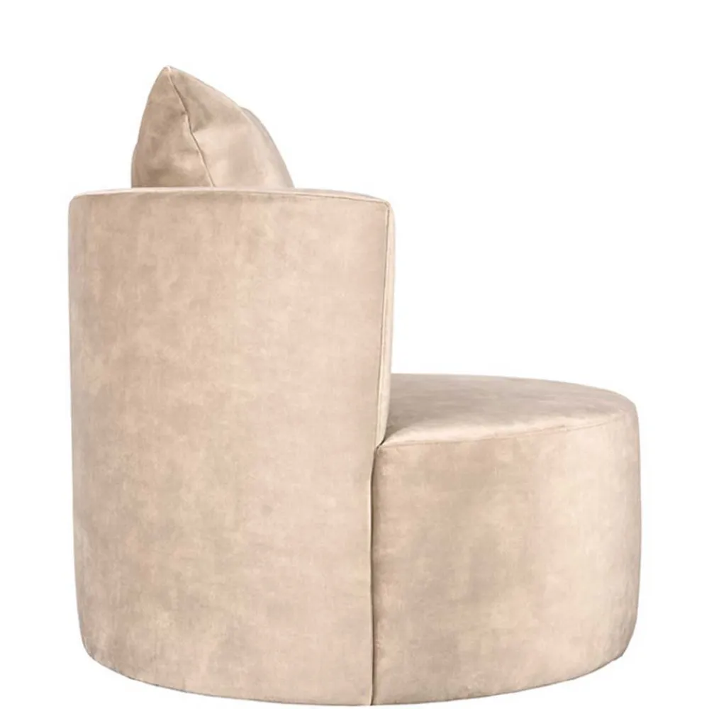 Wohnen Polstersessel in Beige Velours - Sealand