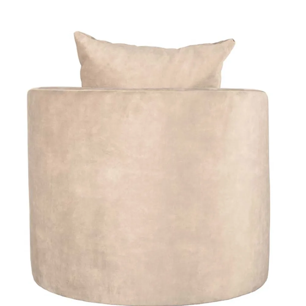 Wohnen Polstersessel in Beige Velours - Sealand
