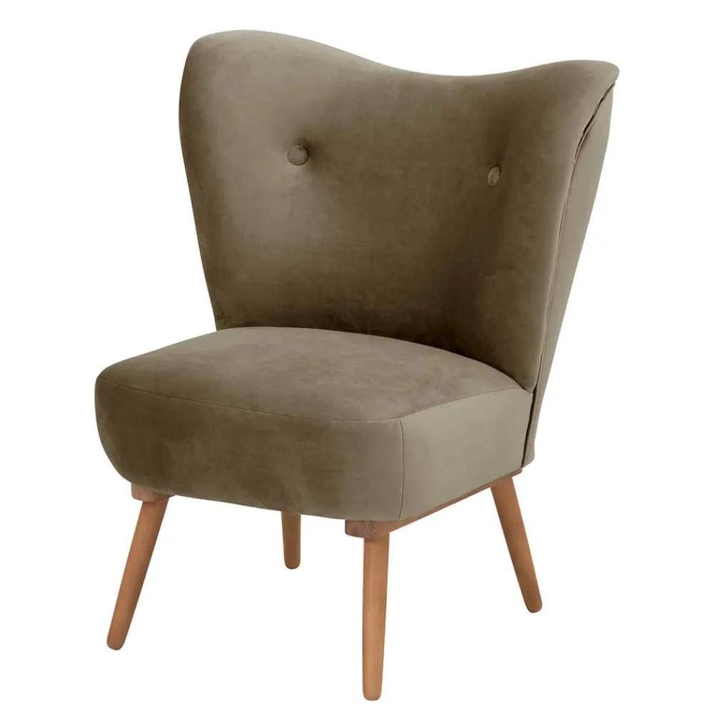 Wohnen Polstersessel in Beigegrau und Erle - Debe