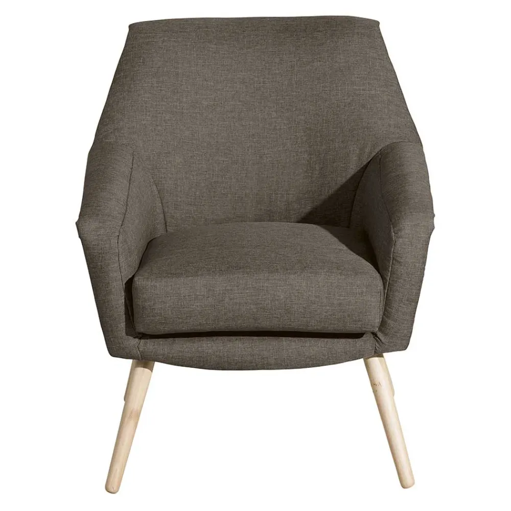 Wohnen Polstersessel in Beigegrau Stoff - Jonas