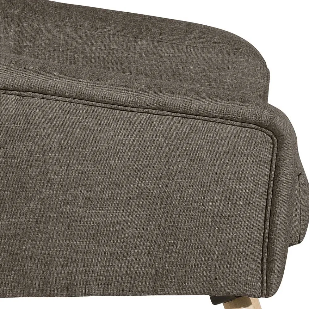 Wohnen Polstersessel in Beigegrau Stoff - Jonas