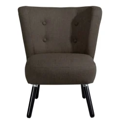 Wohnen Polstersessel in Dunkelbraun und Schwarz - Melicus